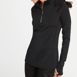 Black half zip pullover